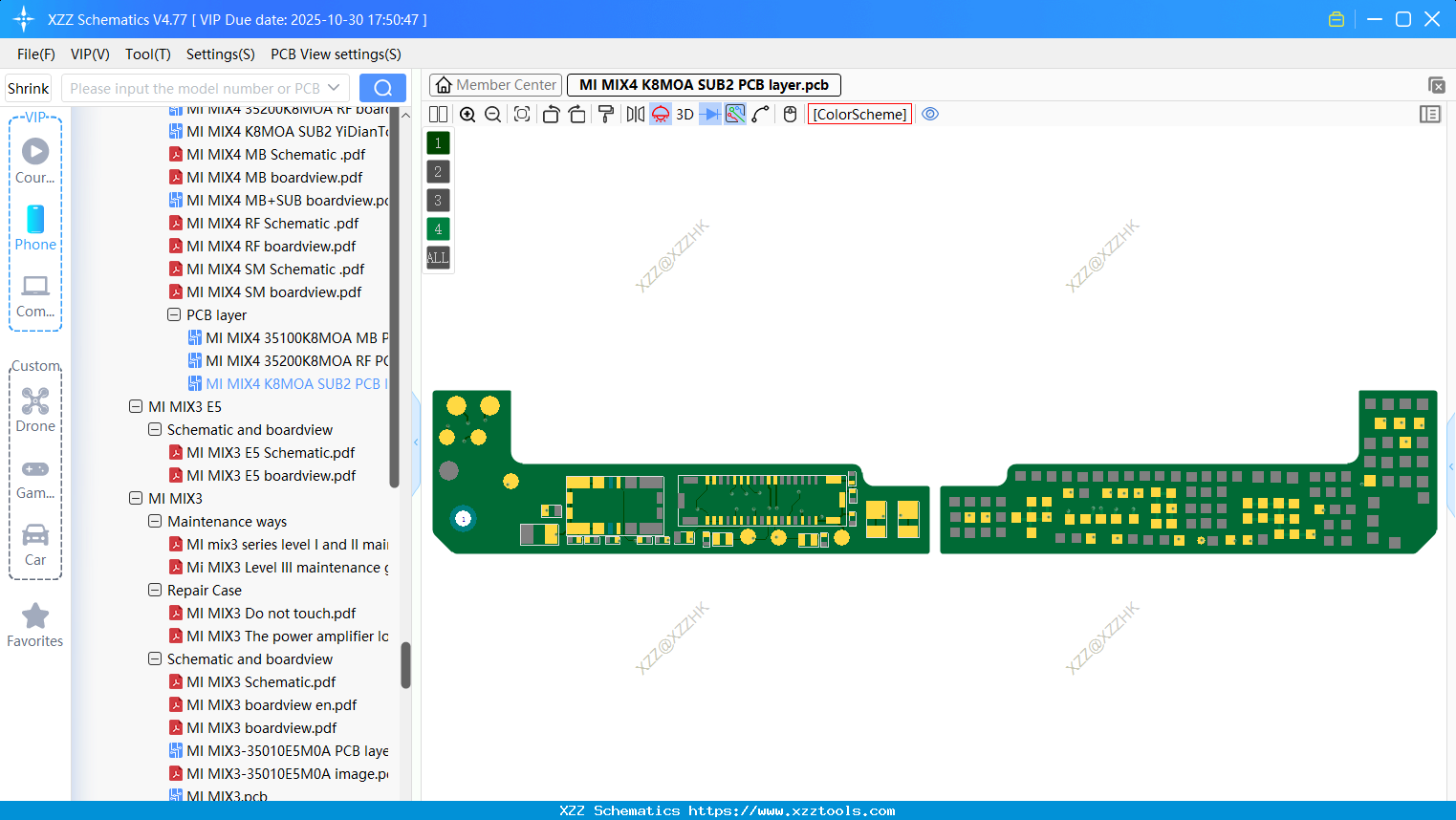 Xiaomi MI MIX4 K8MOA SUB2 PCB Layer